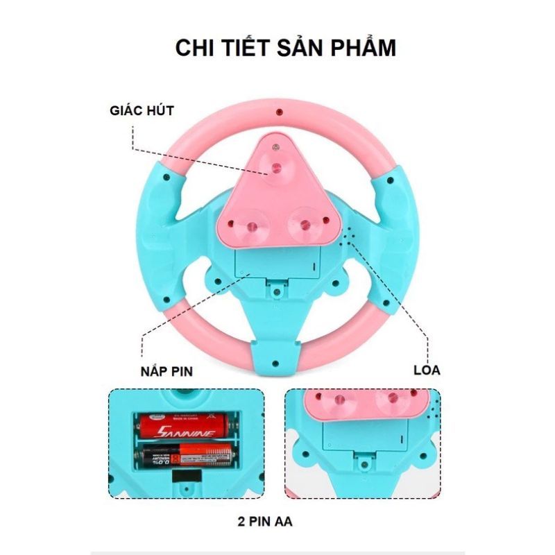 Đồ Chơi Vô lăng Xe Hơi Xe ô tô Cho Bé - Kèm Âm Thanh Vui Nhộn, Sản Phẩm Đồ Chơi Trẻ Em
