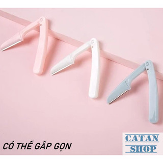 Bộ 3 Dao Cạo Chân Mày Gấp Gọn An Toàn Lưỡi Thép Không Gỉ Sắc Bén Cạo Êm Mượt Không Trầy Da
