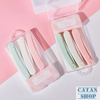 Bộ 3 Dao Cạo Chân Mày Gấp Gọn An Toàn Lưỡi Thép Không Gỉ Sắc Bén Cạo Êm Mượt Không Trầy Da