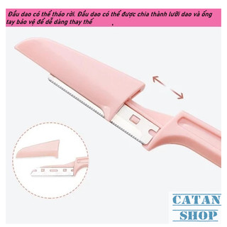 Bộ 3 Dao Cạo Chân Mày Gấp Gọn An Toàn Lưỡi Thép Không Gỉ Sắc Bén Cạo Êm Mượt Không Trầy Da