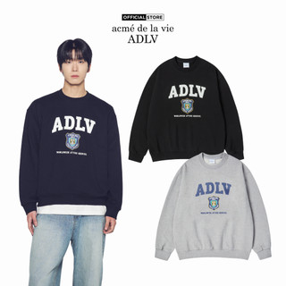 Áo Nỉ ADLV PD dáng oversized màu đen/muối tiêu - Hàng chính hãng