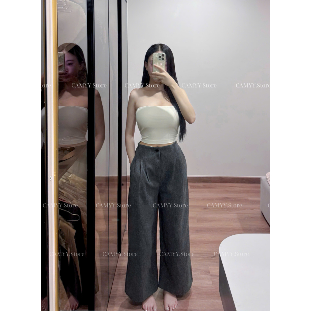 Hàng QC màu siêu mới [ MÀU BE ELEGANT ] Dáng Rộng Dài 96cm Cạp Khóa Chun Cao Cấp Nhà CAMYY.STORE Women