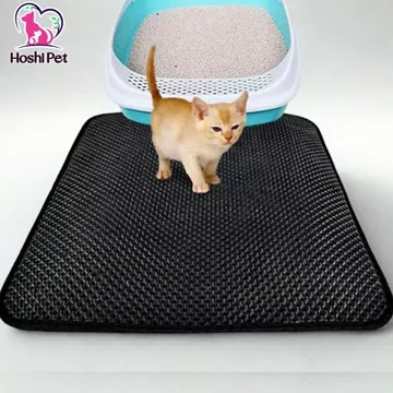 Thảm cát lót cát mèo Size Lớn 120CM Hoshi Pet TCM01 - Thảm chống văng cát cho nhà vệ sinh khay chậu cát mèo