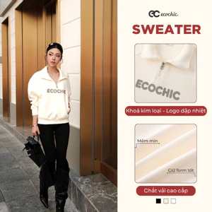 Áo Sweater Nỉ ECOCHIC HALFZIP SWEATSHIRT VERSION 1 + 2 Chất Liệu Cao Cấp Nam Nữ Unisex B088 B188