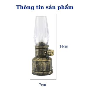 [KÈM PIN]Combo 2 Đèn Dầu Thờ Cúng LED Dùng Pin Không Khói Dáng Cổ Điển Trang Trí Bàn Thờ Đẹp Cao Cấp