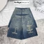 Quần jean ngố nữ ống rộng rách nhẹ, chất jean denim không co giãn dày dặn, cực xinh Anngo - AT521