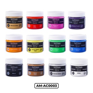 Màu Acrylic Hũ 100ml ARTMATE Cao Cấp, Màu Vẽ Tường, Tranh, Giầy Vải, Màu Sắc Tươi Sáng, Có Độ Che Phủ Cao AM-AC0003
