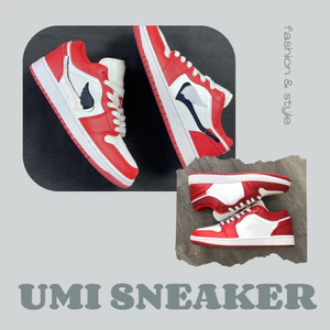 Giày Thể Thao Đỏ Trắng Nam Nữ, Giày Sneaker Đế Cao Hỗ Trợ Đổi Size - JA08