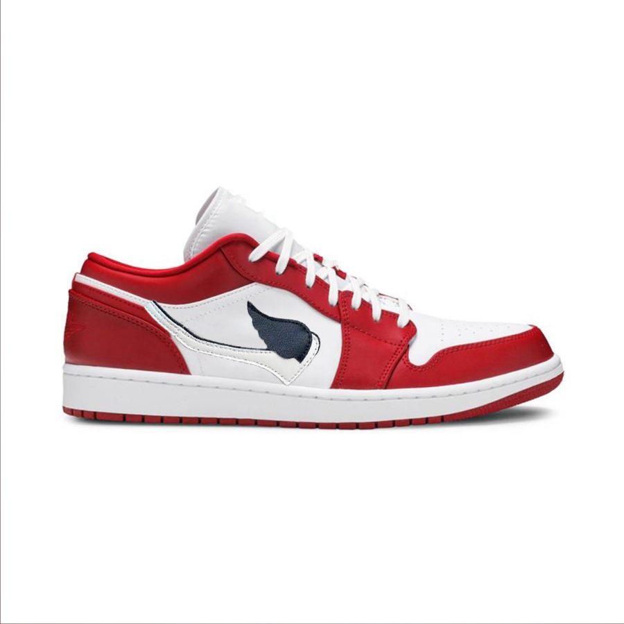 Giày Thể Thao Đỏ Trắng Nam Nữ, Giày Sneaker Đế Cao Hỗ Trợ Đổi Size - JA08