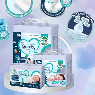 (Không Quà) Tã/Bỉm Đêm Gooby Premium – Mỏng Nhẹ, Mềm Mại, Thấm Hút Tốt, Chống Tràn – Size NB-XXXL