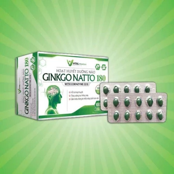 [VITAL PHARMA] Hoạt huyết dưỡng não Ginkgo Natto 180 - Vỉ 100 viên