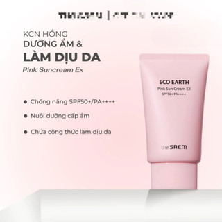 Kem Chống Nắng Kiềm Dầu, Nâng Tông Sáng Hồng The Saem Eco Earth Pink Sun Cream EX 50g