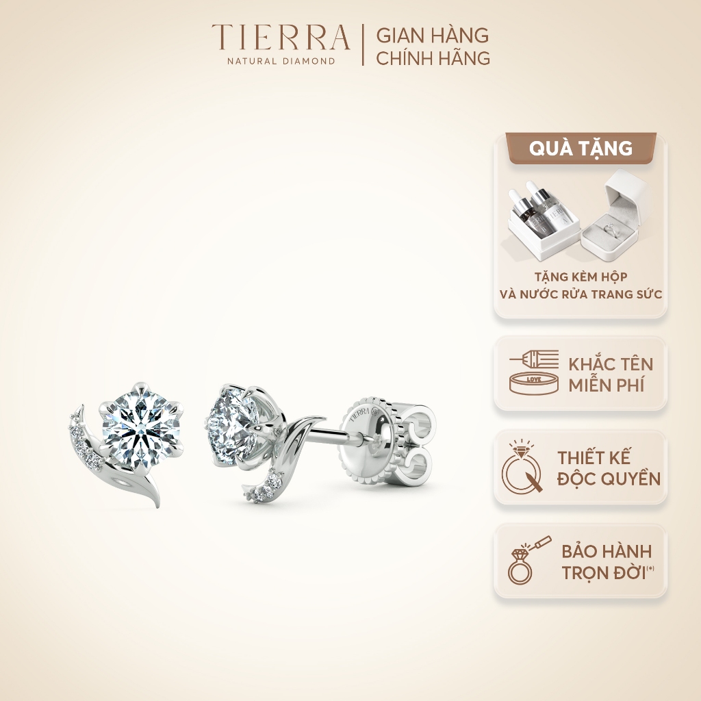 [CHAT TRƯỚC KHI ĐẶT] Bông Tai Tierra Stud BBT1108, Vàng 14K/18K, Phụ Kiện Trang Sức Nữ