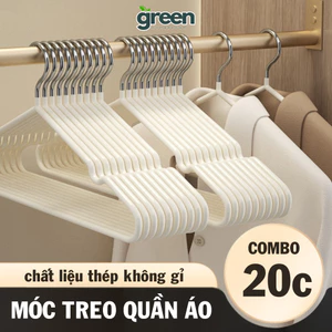 Móc Treo Quần Áo Kim Loại Nhôm Bọc Nhựa Cao Cấp Chống Trượt, Không Hằn Vải Siêu Bền