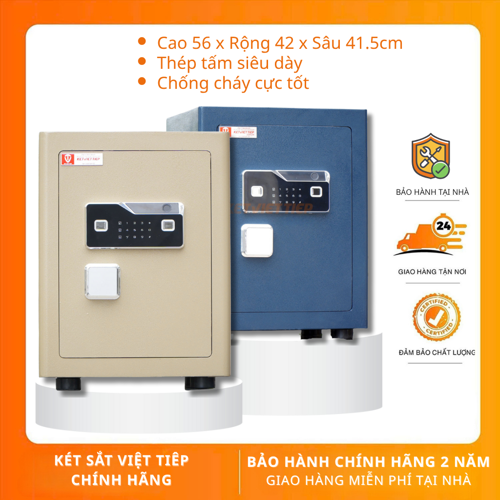 Két Sắt Mini Thông Minh SC56VT Cảnh Báo Trộm Về Điện Thoại Vân Tay Điện Tử Cao Cấp Chính Hãng Freeship