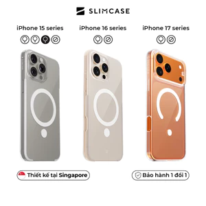 Ốp lưng UNIQUE iPhone 17 / 16 / 15 Series SLIMCASE - Không ố vàng, siêu mỏng, hỗ trợ sạc không dây