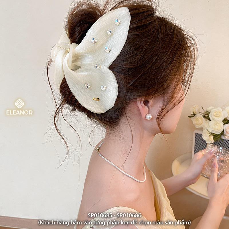 Kẹp tóc nữ càng cua Eleanor Accessories thiết kế hình hồ điệp đính charm lấp lánh phụ kiện tóc 10685
