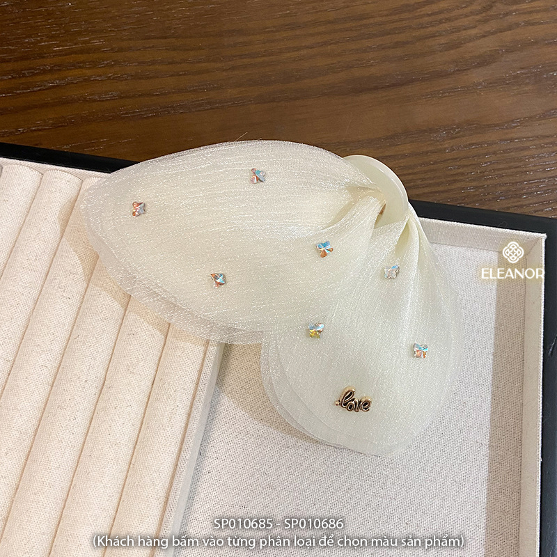 Kẹp tóc nữ càng cua Eleanor Accessories thiết kế hình hồ điệp đính charm lấp lánh phụ kiện tóc 10685
