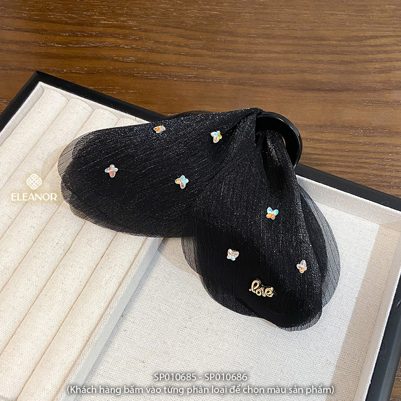 Kẹp tóc nữ càng cua Eleanor Accessories thiết kế hình hồ điệp đính charm lấp lánh phụ kiện tóc 10685