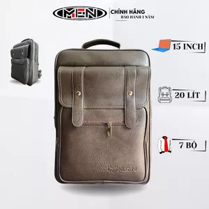 Balo da văn phòng size lớn M.E.N Dafical 2 pát dọc kháng nước ED78 [Sẵn kho]
