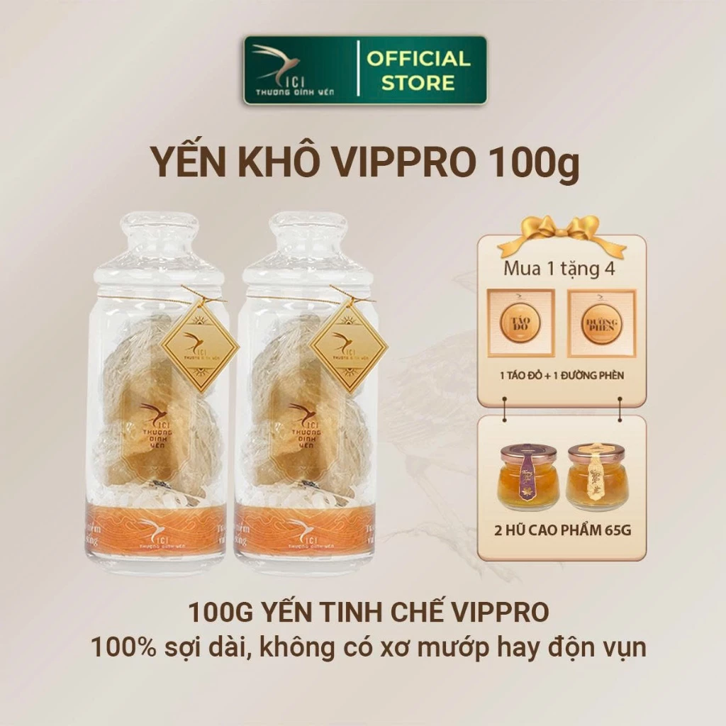 Tổ Yến Sào Tinh Chế Sợi Dài VIP PRO CiCi Thượng Đỉnh Yến