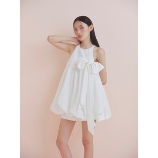 Set OLV áo bí babydoll đính nơ kèm quần short trẻ trung White Bow Babydoll Set phù hợp đi chơi