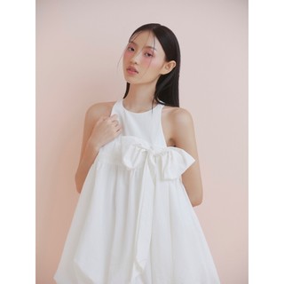 Set OLV áo bí babydoll đính nơ kèm quần short trẻ trung White Bow Babydoll Set phù hợp đi chơi