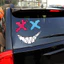 MẶT CƯỜI XANH HỒNG. Decal hình dán xe máy, OTO, Vespa. Sticker xe điện, dán xe đạp điện