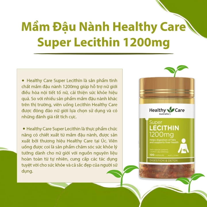 Healthy Care Australian Heart health Super Lecithin 1200mg – 2