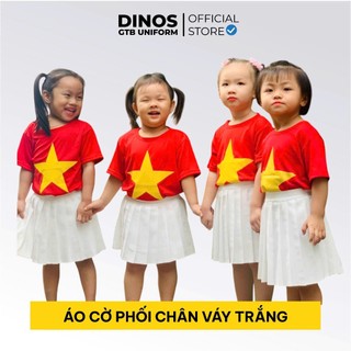 Áo Thun In Cờ Cho Bé Dinos - Lẻ Quần/Chân Váy Màu Trắng Riêng