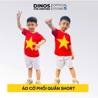 Áo Thun In Cờ Cho Bé Dinos - Lẻ Quần/Chân Váy Màu Trắng Riêng