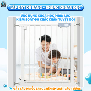 Thanh Chắn Cửa, Thanh Chắn Cầu Thang Pakey loại to dày nặng, cao 79cm bảo vệ bé an toàn