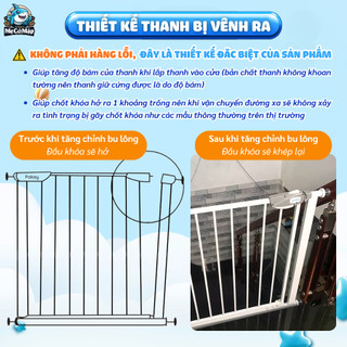 Thanh Chắn Cửa, Thanh Chắn Cầu Thang Pakey loại to dày nặng, cao 79cm bảo vệ bé an toàn