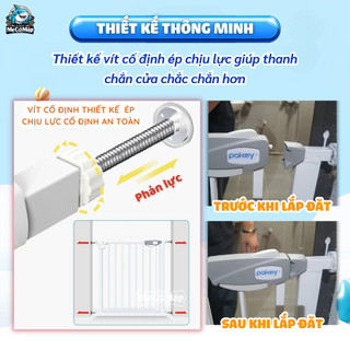 Thanh Chắn Cửa, Thanh Chắn Cầu Thang Pakey loại to dày nặng, cao 79cm bảo vệ bé an toàn