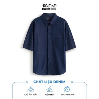 Áo Sơ Mi Denim Unisex Form Loose - Routine 10S25DSHU054
