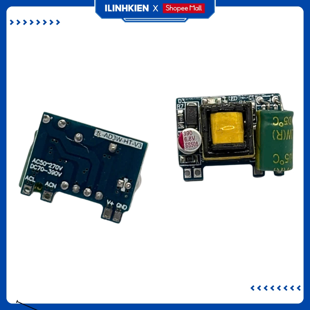 Mạch nguồn xung mini 5V 700mA  12V 400mA chính hãng Ilinhkien