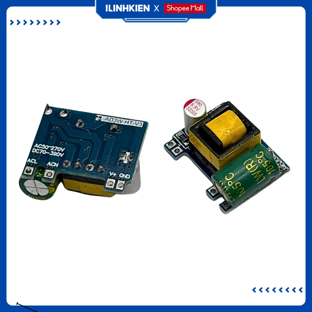 Mạch nguồn xung mini 5V 700mA  12V 400mA chính hãng Ilinhkien