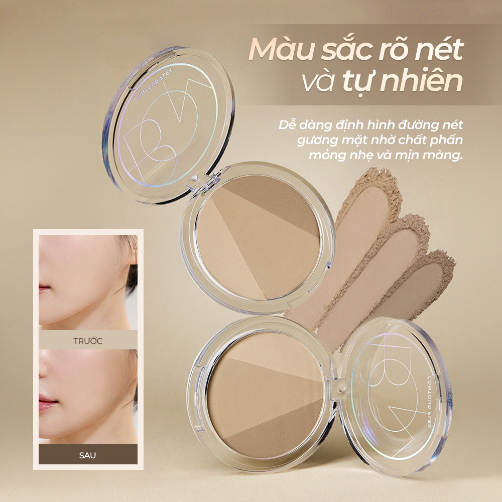 Tạo khối 3 màu BOM Contour Flex Shading 10g - WARM SHADE & COOL SHADE