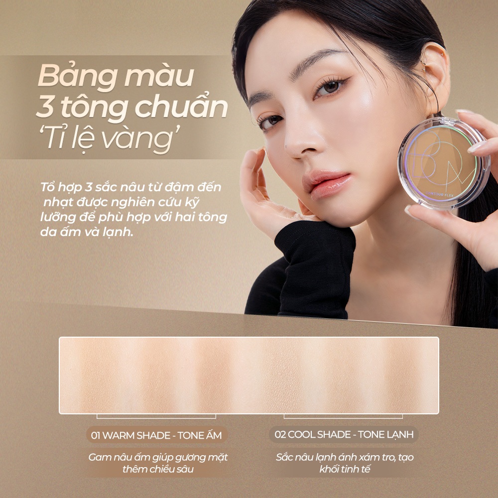 Tạo khối 3 màu BOM Contour Flex Shading 10g - WARM SHADE & COOL SHADE