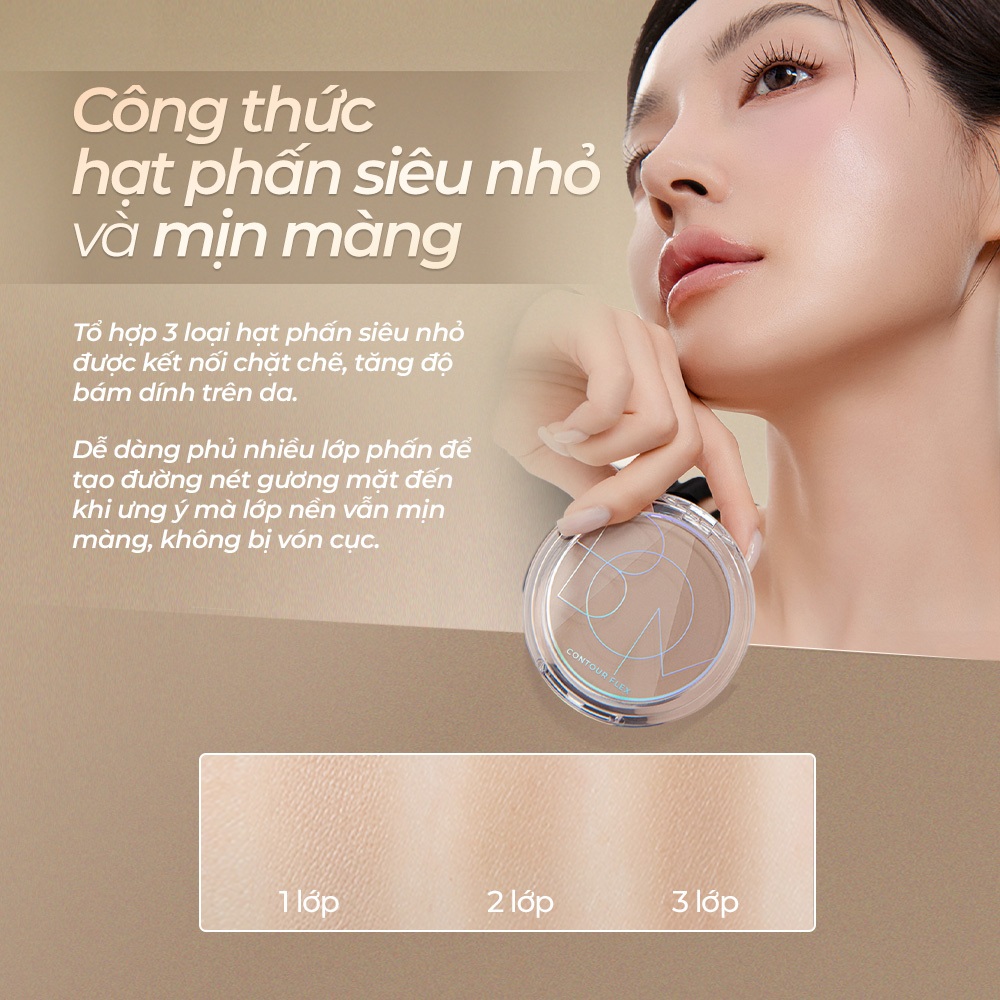 Tạo khối 3 màu BOM Contour Flex Shading 10g - WARM SHADE & COOL SHADE