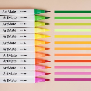 Bút Viết Calligraphy CLASSMATE 2 Đầu Ngòi BRUSH - Ngòi FINE Viết Bullet Journal, Bút Lông Màu Trang Trí Tiêu Đề Cao Cấp