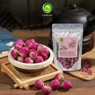 Trà Hoa Mẫu Đơn Sunbeleaf - Hỗ Trợ Sức Khỏe Sinh Sản, Rối Loạn Kinh Nguyệt - Túi Zip 100g