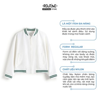 Áo Khoác Bomber Nam Phối Rib Hình In Khóa Kéo Form Regular - Routine 10S25JAC001