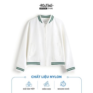 Áo Khoác Bomber Nam Phối Rib Hình In Khóa Kéo Form Regular - Routine 10S25JAC001