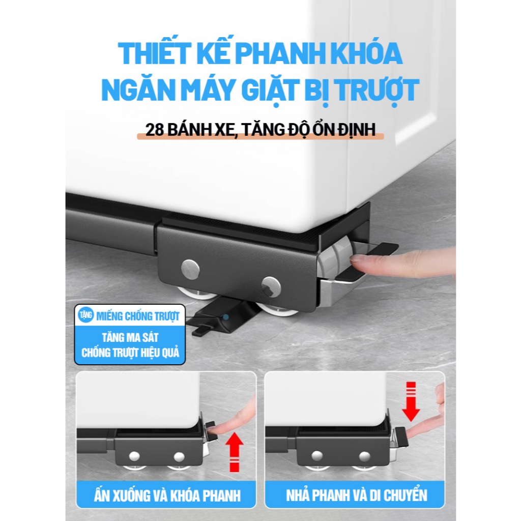 Kaleis Giá Đỡ Tủ Lạnh Đa Năng Có Bánh Xe – Thanh Trượt Di Chuyển Đồ Nặng, Điều Chỉnh Kích Thước