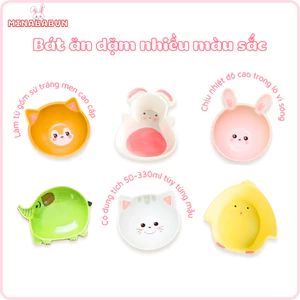 Bát ăn dặm hình trái cây đa dạng màu, Bát ăn dặm dung tích 50-180ml cho bé đáng yêu an toàn tiện lợi