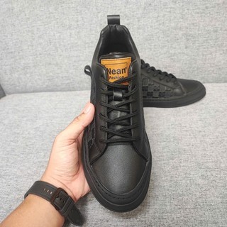 [ NEAN SHOES ] Giày Sneaker Cổ Lửng Da Bò Thật NEAN SHOES Đế Cao Su Chống Trượt Tăng Chiều Cao Nam