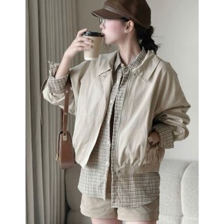 Áo khoác mùa đông, áo kaki mềm có lót gió dáng ngắn LAVIAN K01