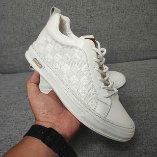 [ NEAN SHOES ] Giày Sneaker Cổ Lửng Da Bò Thật NEAN SHOES Đế Cao Su Chống Trượt Tăng Chiều Cao Nam