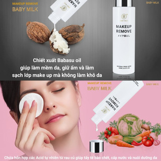 [Hot] Nước Tẩy Trang Cho Da Nhạy Cảm Make Up Remove Baby Milk - Hàng Hiệu Cao Thiên Nhi